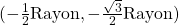 \rm{(-\frac{1}{2}Rayon, -\frac{\sqrt{3}}{2}Rayon)}